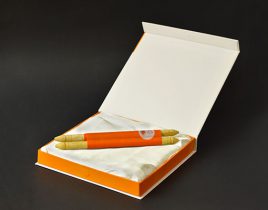 corporate employee welcome box with scroll