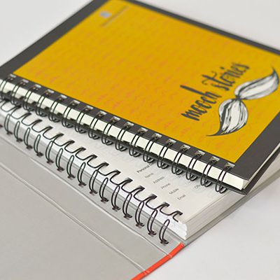 printed wiro books with hard covers