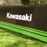 adjustable advertising fabric banner for Pune motorcycle dealer