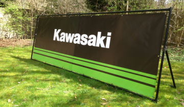 adjustable advertising fabric banner for Pune motorcycle dealer