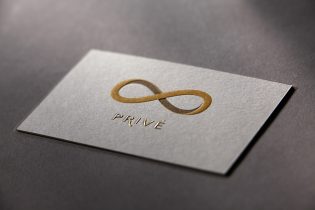 gold foil visiting cards with embossed effect