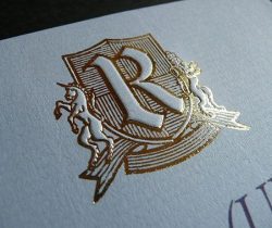 raised foiling effect on envelopes