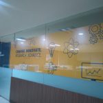 Indoor office conference room glass sticker prints